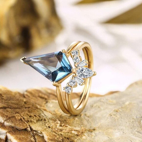 🆕Women Gold Engagement Wedding Promise Rings Plated Milestone Hand Jewelry Gift - Picture 3 of 6